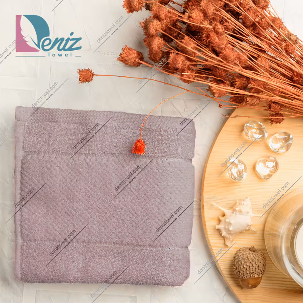 حوله دستی طرح ماکرو رنگ طوسی کالباسی