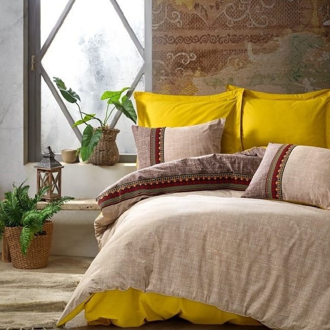 سرویس ملحفه کاتن باکس مدل Folk Art دو نفره 4 تیکه 