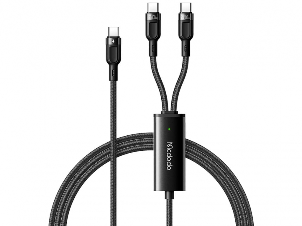 کابل شارژ سریع دو سر تایپ‌سی 1.2 متری مک‌دودو MCDODO Type-C to Type-C Type-C2 in 1 Fast Charging Data Cabl 100W CA-7470