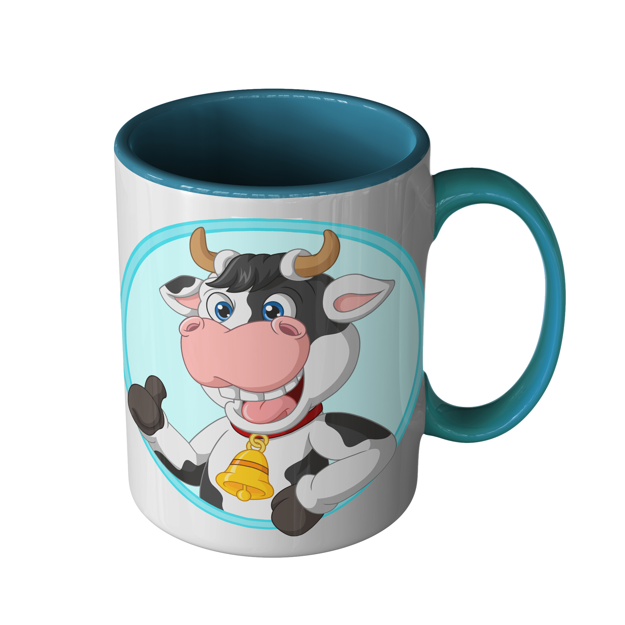 ماگ مدل گاو زنگوله دار طرح شیر