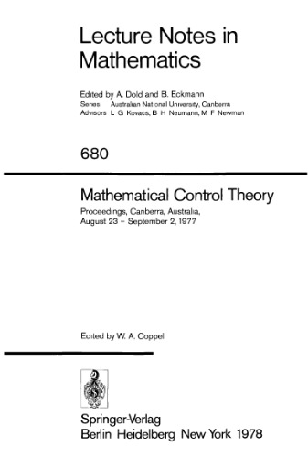 خرید و دانلود نسخه کامل کتاب Mathematical Control Theory