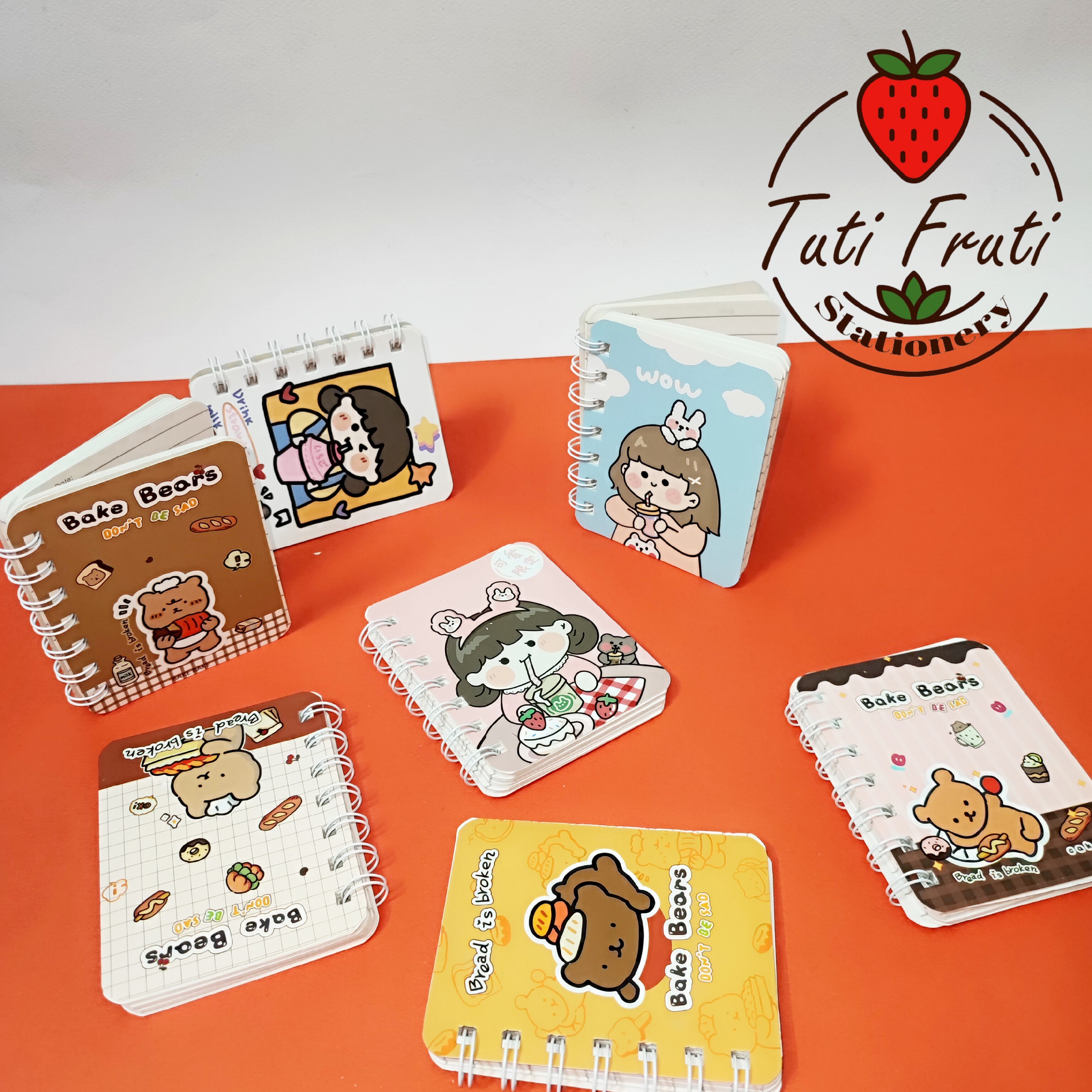 دفترچه مینی طرح خرس و دختر