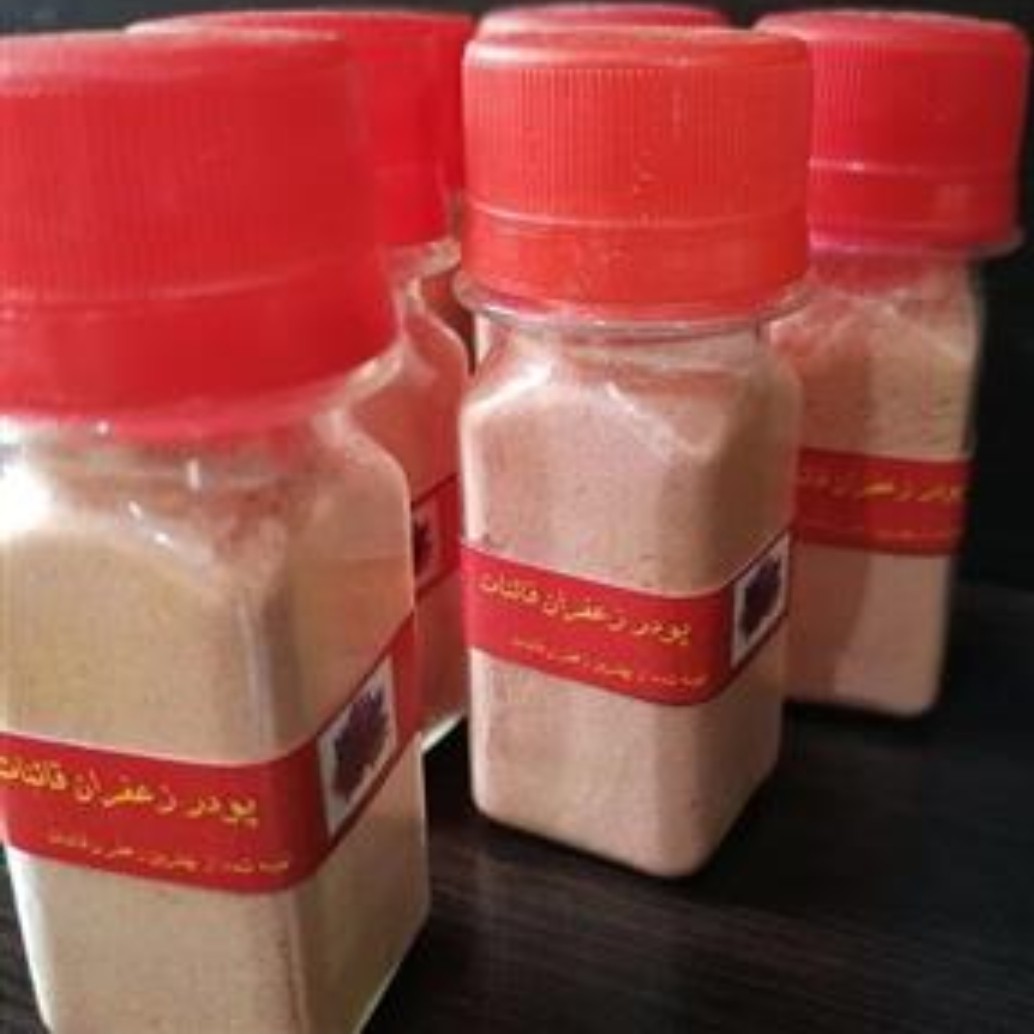 پودر زعفران پودر  زعفران قائنات با کیفیت و عطر و طعم عالی (25 گرمی) پودر زعفران با بهترین کیفیت زعفران اصیل قائنات