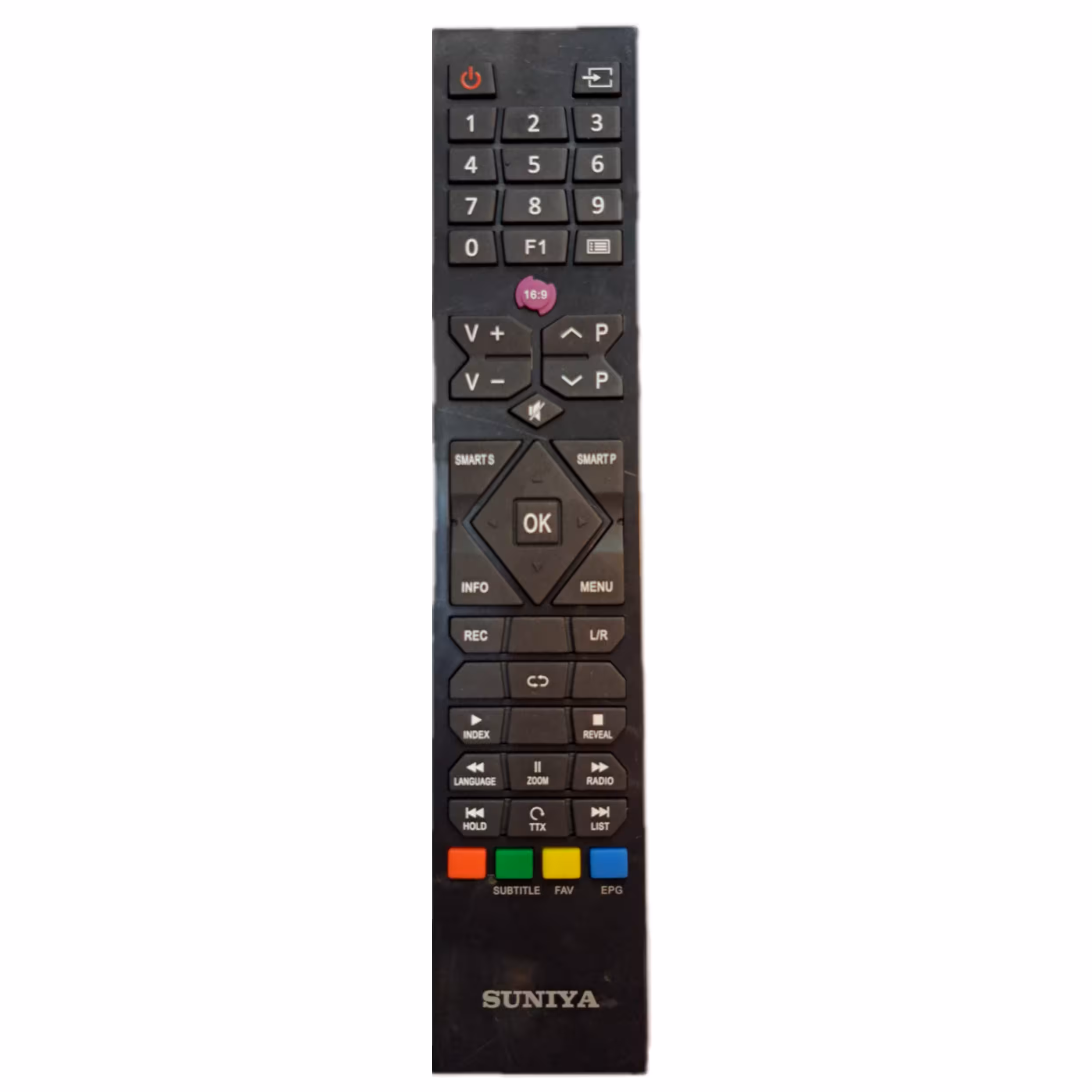 ریموت کنترل تلویزیون سونیا مدل دکمه بنفش کد P98