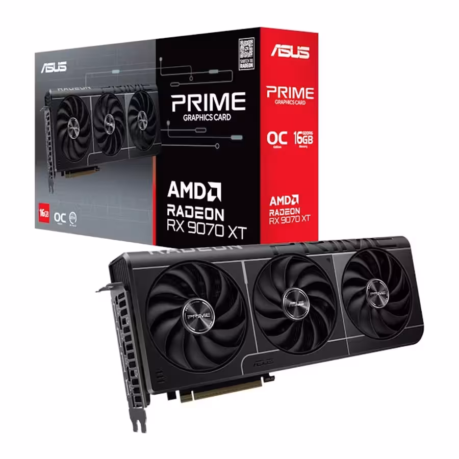 کارت گرافیک ایسوس مدل Prime Radeon RX 9070 XT OC Edition 16GB GDDR6
