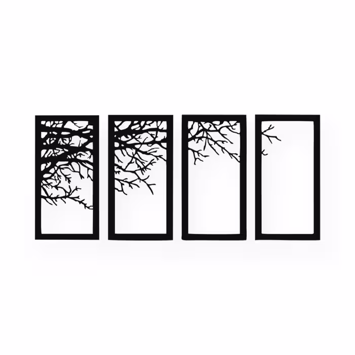دیوارکوب مدل 1455S طرح درخت مجموعه 4 عددی