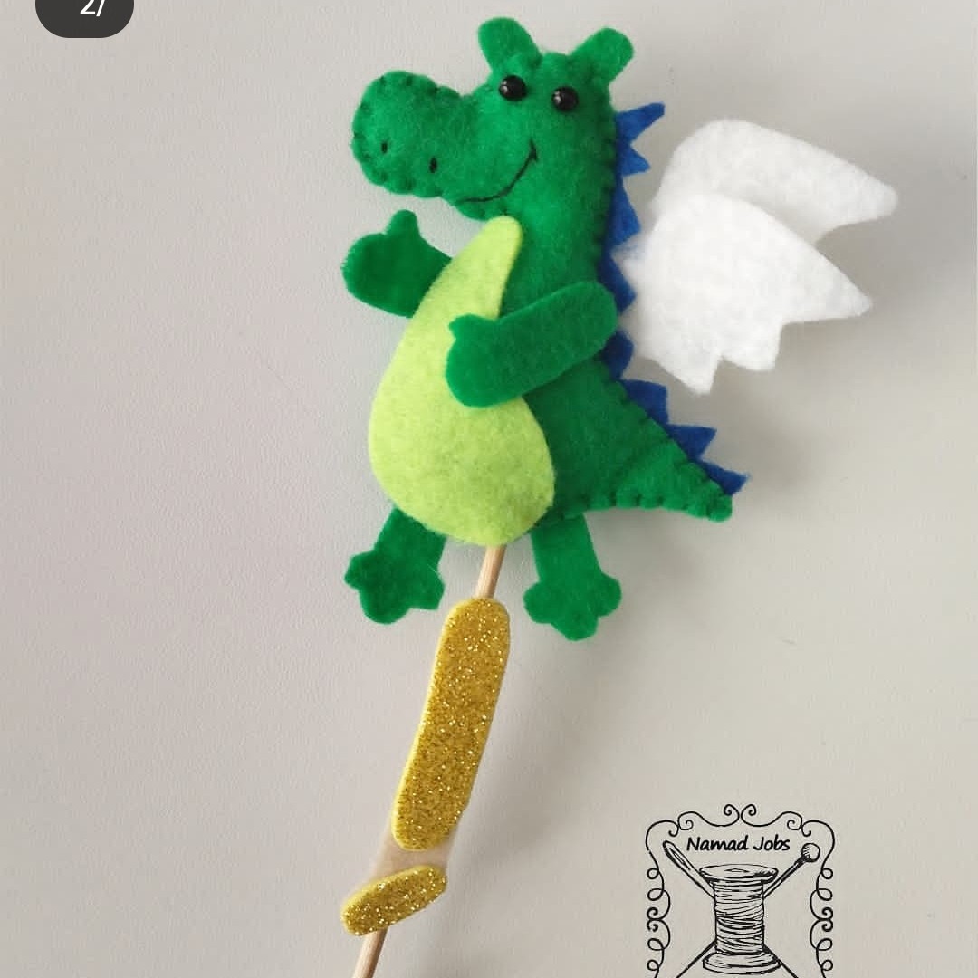 تاپر حرف الف  تاپر اژدها  تاپر  دایناسور  اژدها نمدی  اژدهای نمدی 