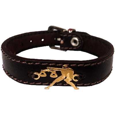 دستبند چرم وارک طرح نماد مهر مدل لیبرا کد rb123