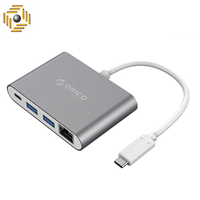مبدل USB-C به USB/RJ45/USB-C اوریکو مدل RCR2A