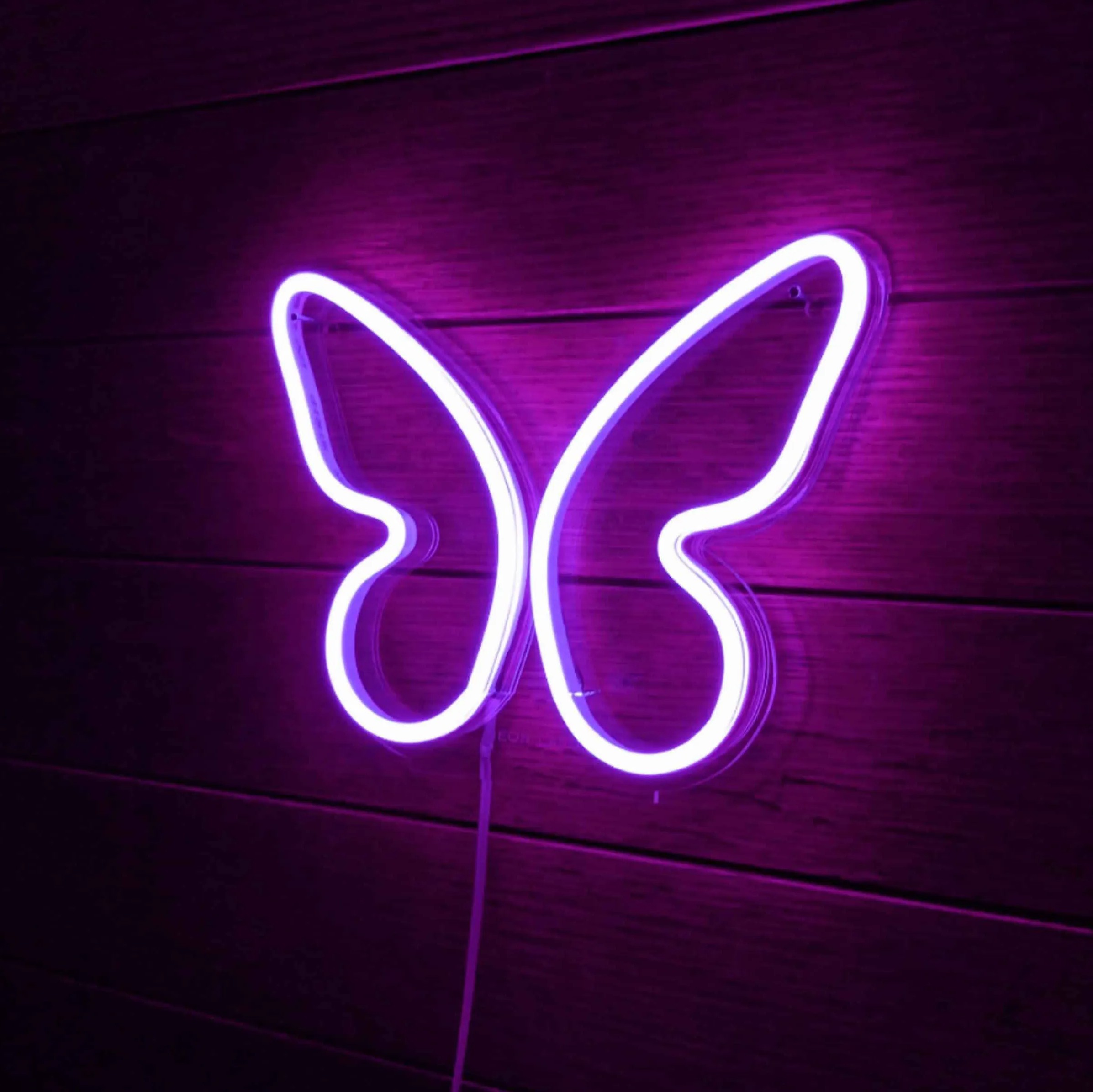 تابلو نئون طرح پروانه(2) رنگ اختیاری