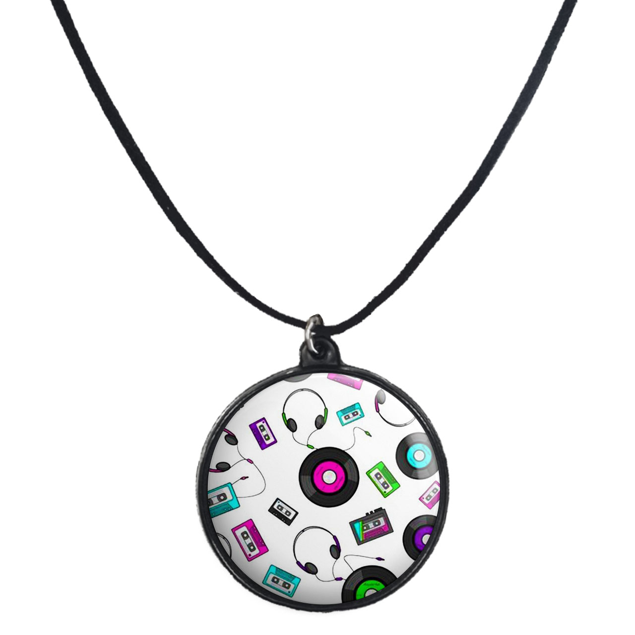 گردنبند پرمانه طرح موزیک کد pmb.3908 مدل دو طرفه