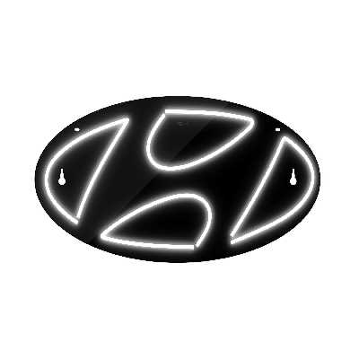 چراغ دیواری نئون دیزاین طرح Hyundai-BL_WHT