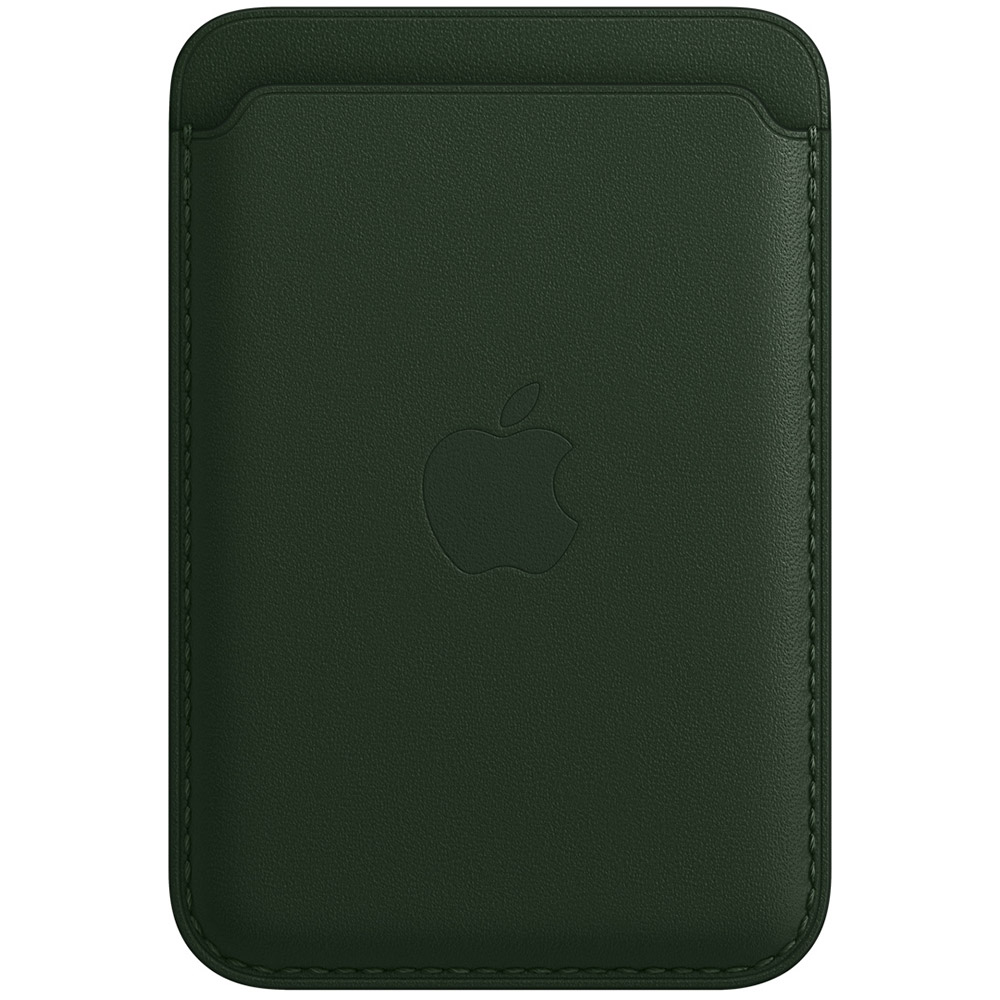 کیف پول چرمی اورجینال آیفون با قابلیت اتصال MagSafe سبز تیره - Hiapple.ir