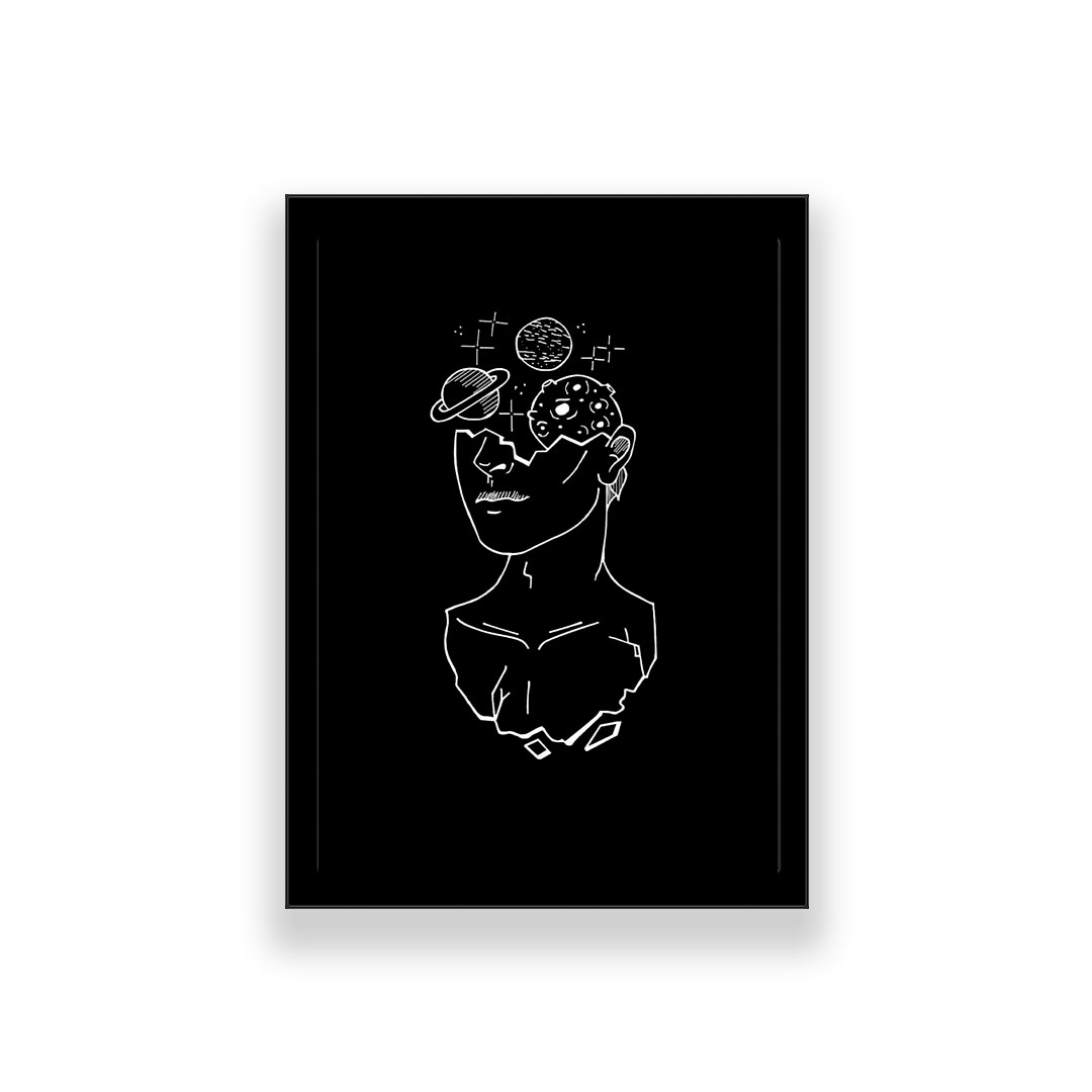 تابلو طرح مینیمال لاین آرت چهره 