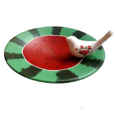 سرویس پذیرایی 9 پارچه سفالی طرح یلدایی کد 49