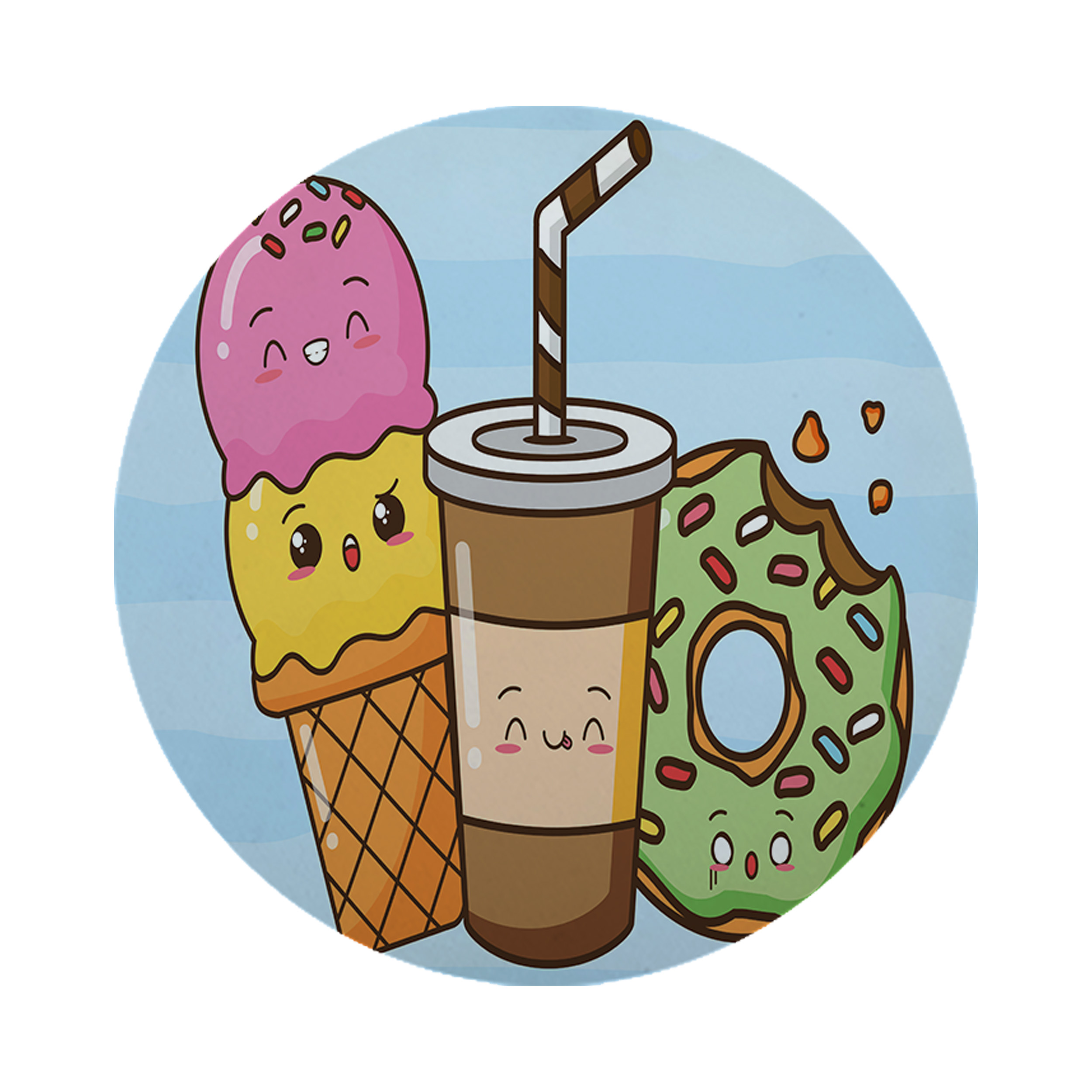 زیرقابلمه ای طرح بستنی و دونات کد 8331