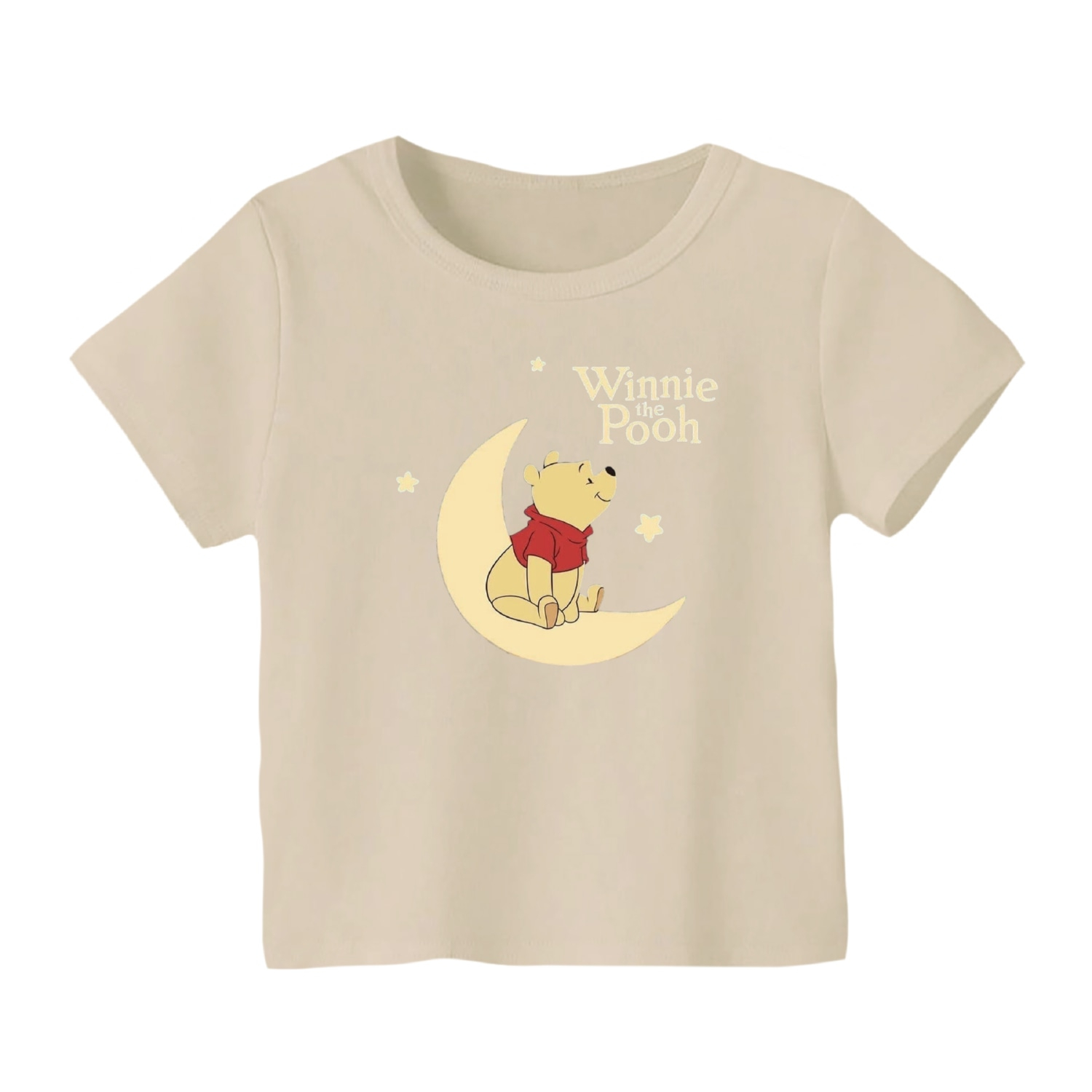 تی شرت آستین کوتاه بچگانه مدل پو کد 67 رنگ کرم