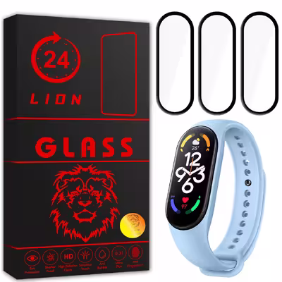 محافظ صفحه نمایش لاین مدل RT007 مناسب برای ساعت هوشمند شیایومی Mi Band 7 بسته سه عددی