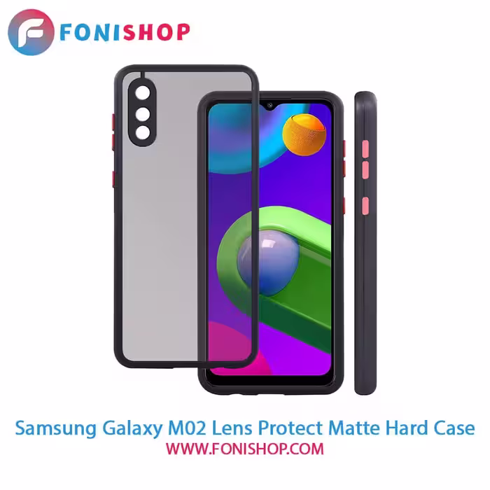 قاب ، کاور پشت مات محافظ لنزدار سامسونگ Samsung Galaxy M02