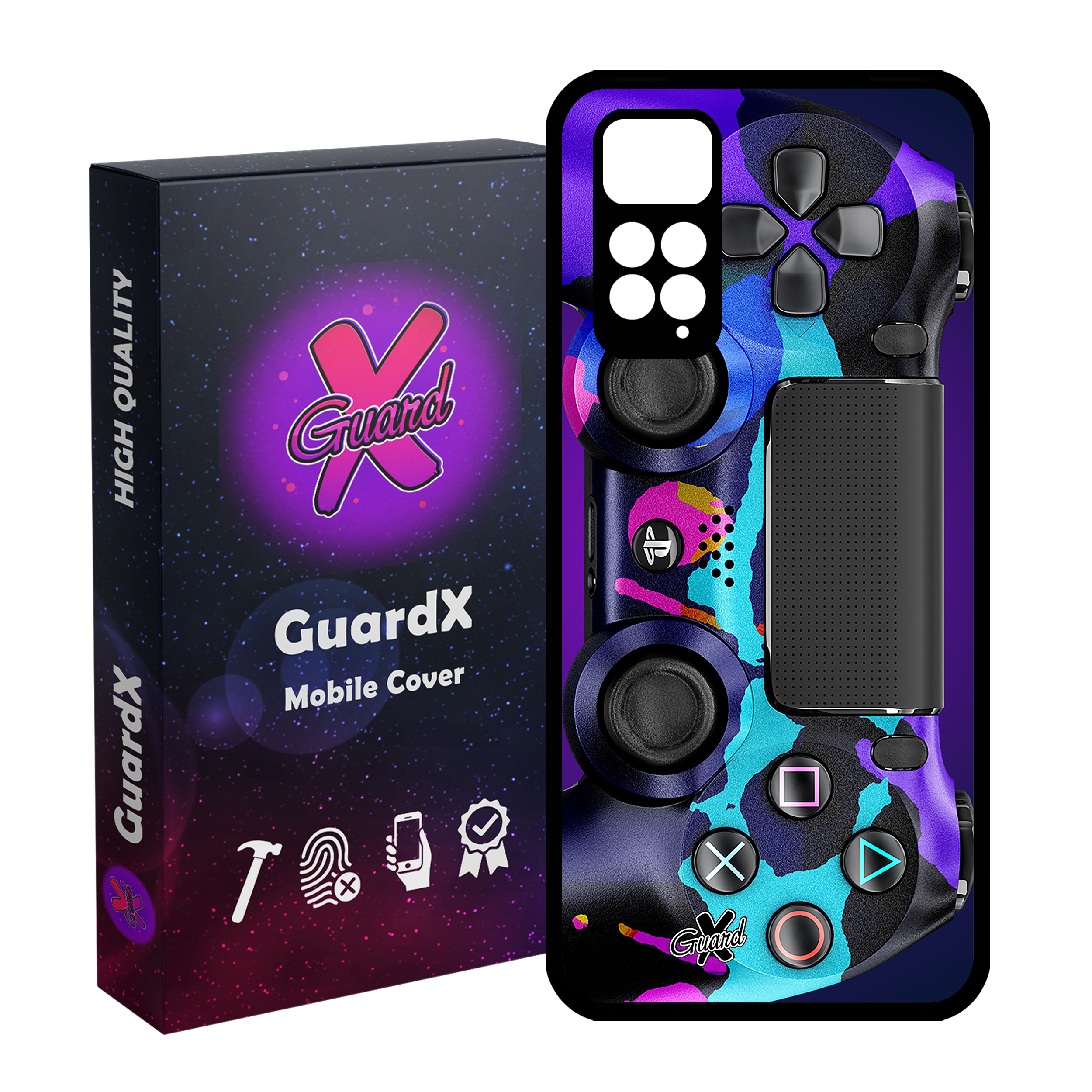 کاور گارد ایکس طرح PS4 Controller مدل Glass10089 مناسب برای گوشی موبایل شیائومی Redmi Note 11S/ Note 11 4G