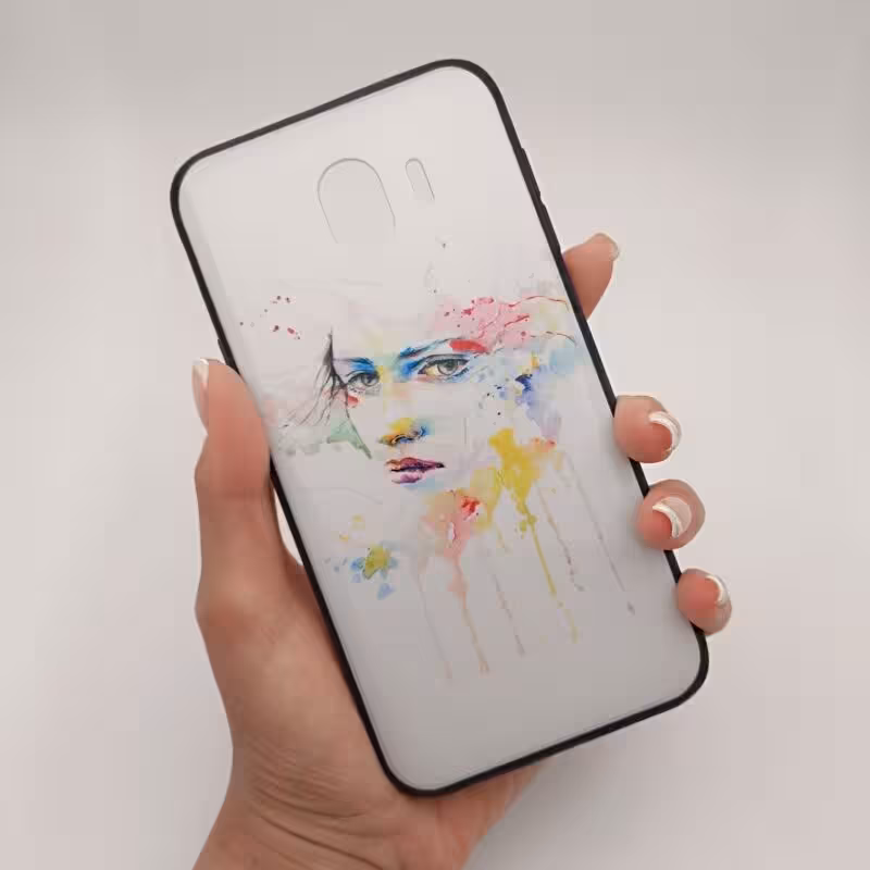 قاب گوشی Galaxy J4 2018 (J400) سامسونگ طرح آبرنگی چهره دختر کد 65904
