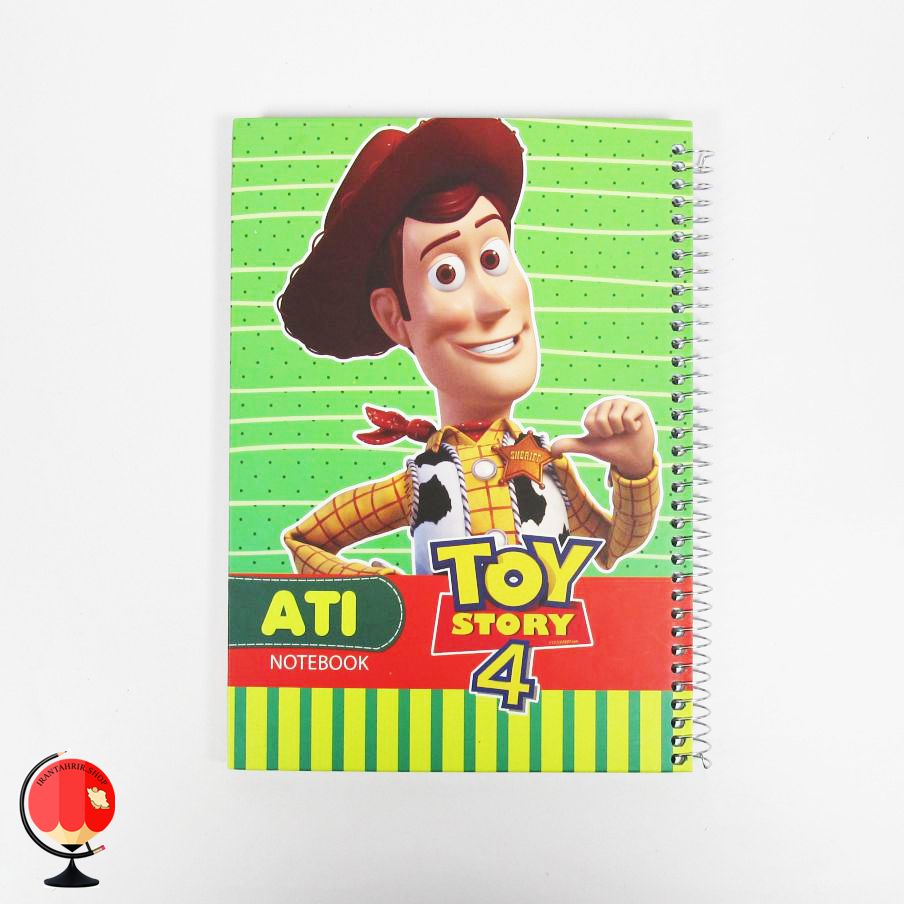 دفتر مشق 100 برگ سیمی جلد سخت طرح وودی آتی