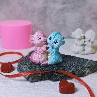 قالب سیلیکونی شمع و مجسمه اژدهای عاشق نماد سال 1403 