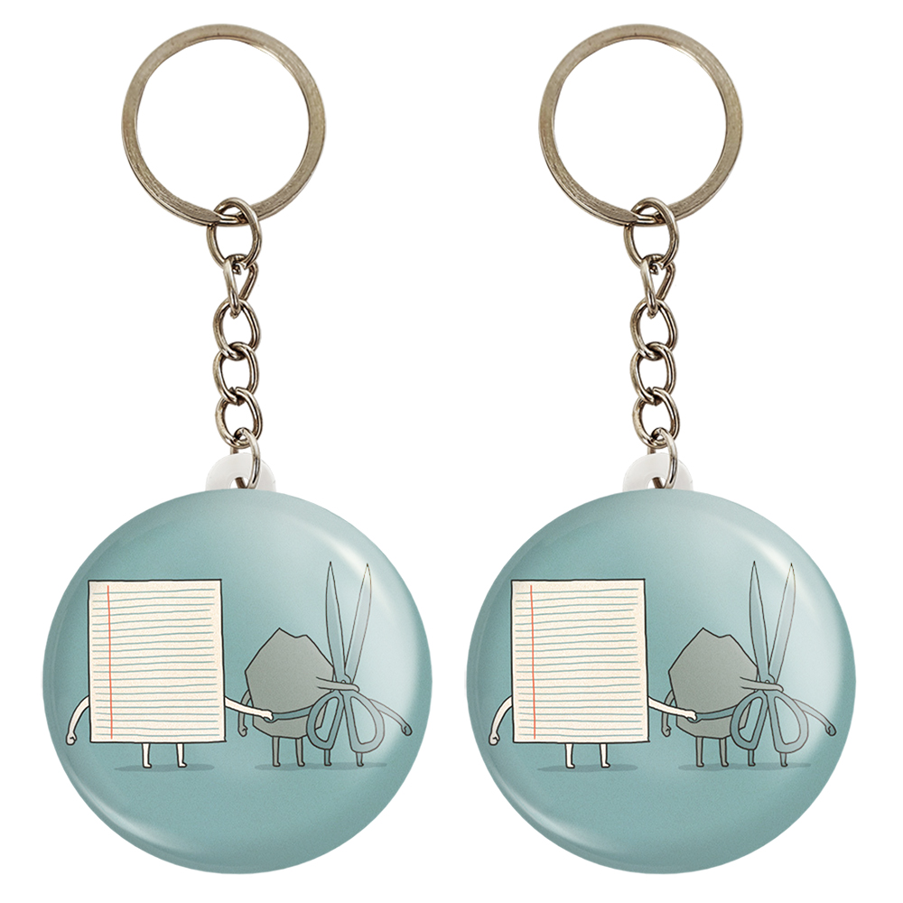 جاکلیدی خندالو مدل سنگ کاغذ قیچی کد 24012401 مجموعه 2 عددی