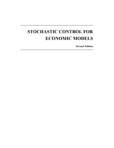 خرید و دانلود نسخه کامل کتاب Stochastic Control for Econometric Models
