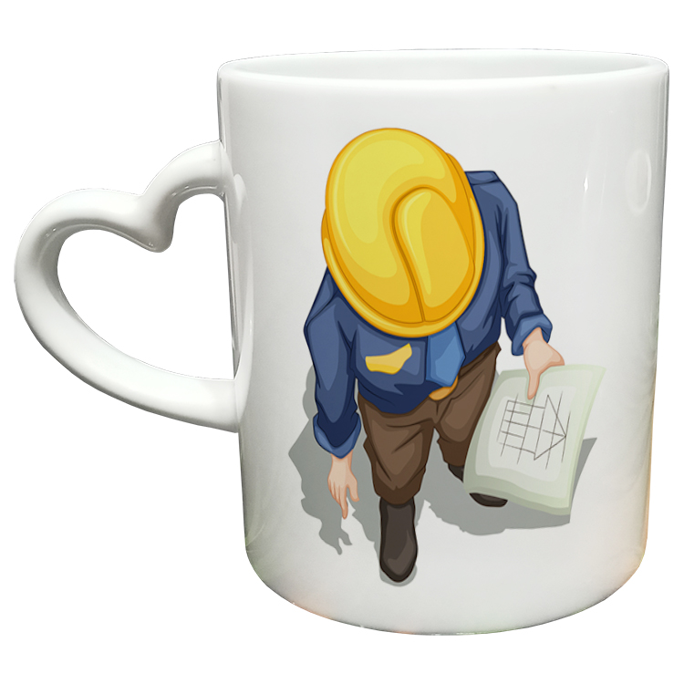 ماگ مدل دسته قلبی طرح مهندس کد 50