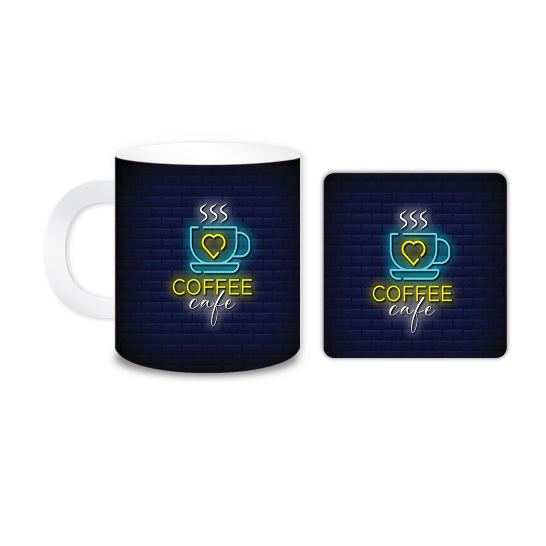 ماگ مدل نئونی کد 1728 به همراه زیر لیوانی