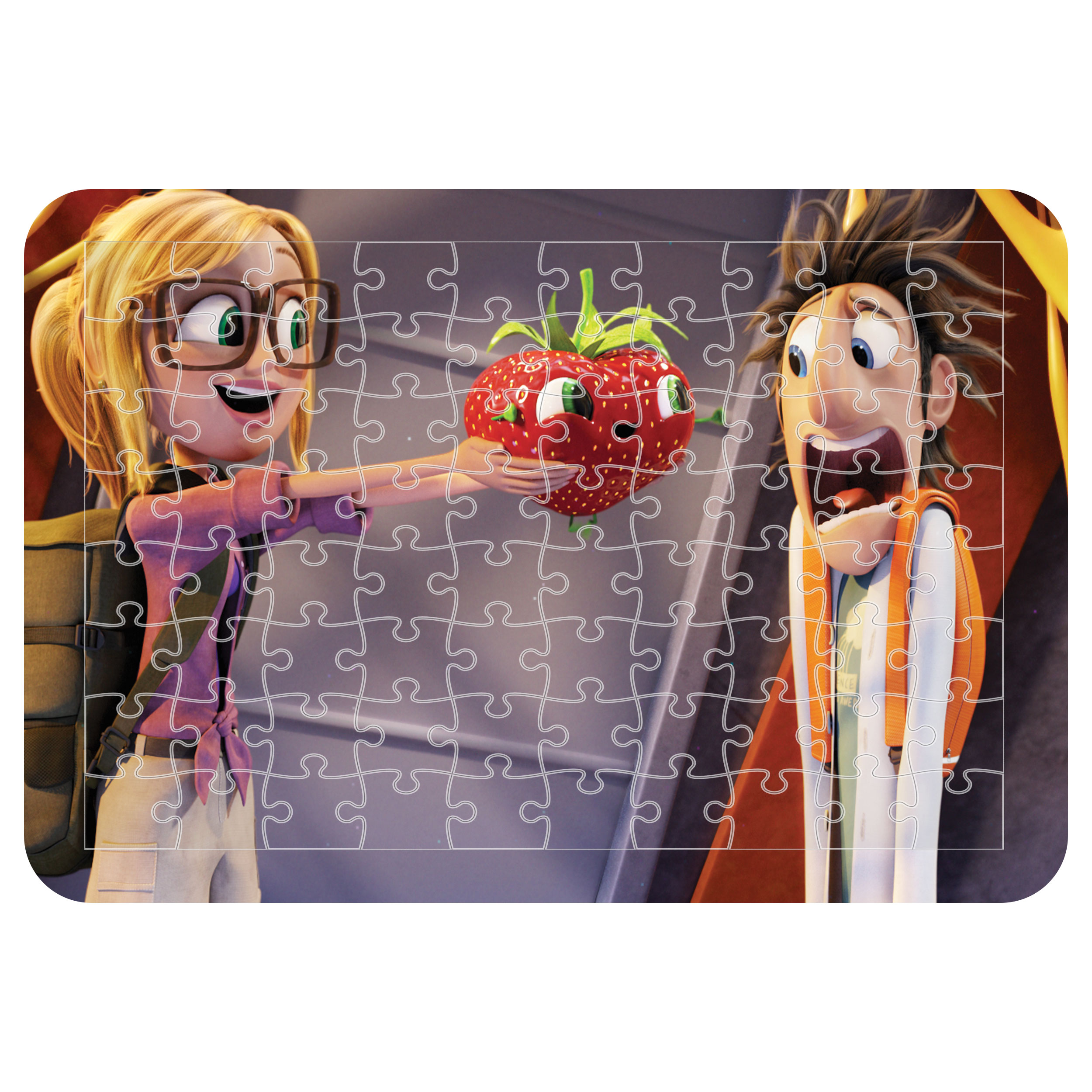 پازل 54 تکه اطلس آبی طرح ابری با احتمال بارش کوفته قلقلی  مدل P1411