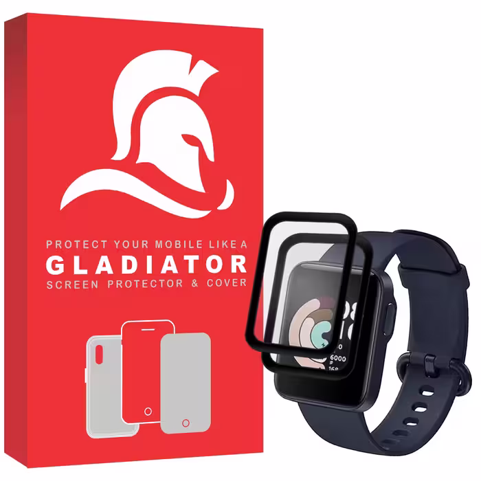 محافظ صفحه نمایش گلادیاتور مدل GWP2000 مناسب برای ساعت هوشمند شیائومی Redmi Watch بسته دو عددی