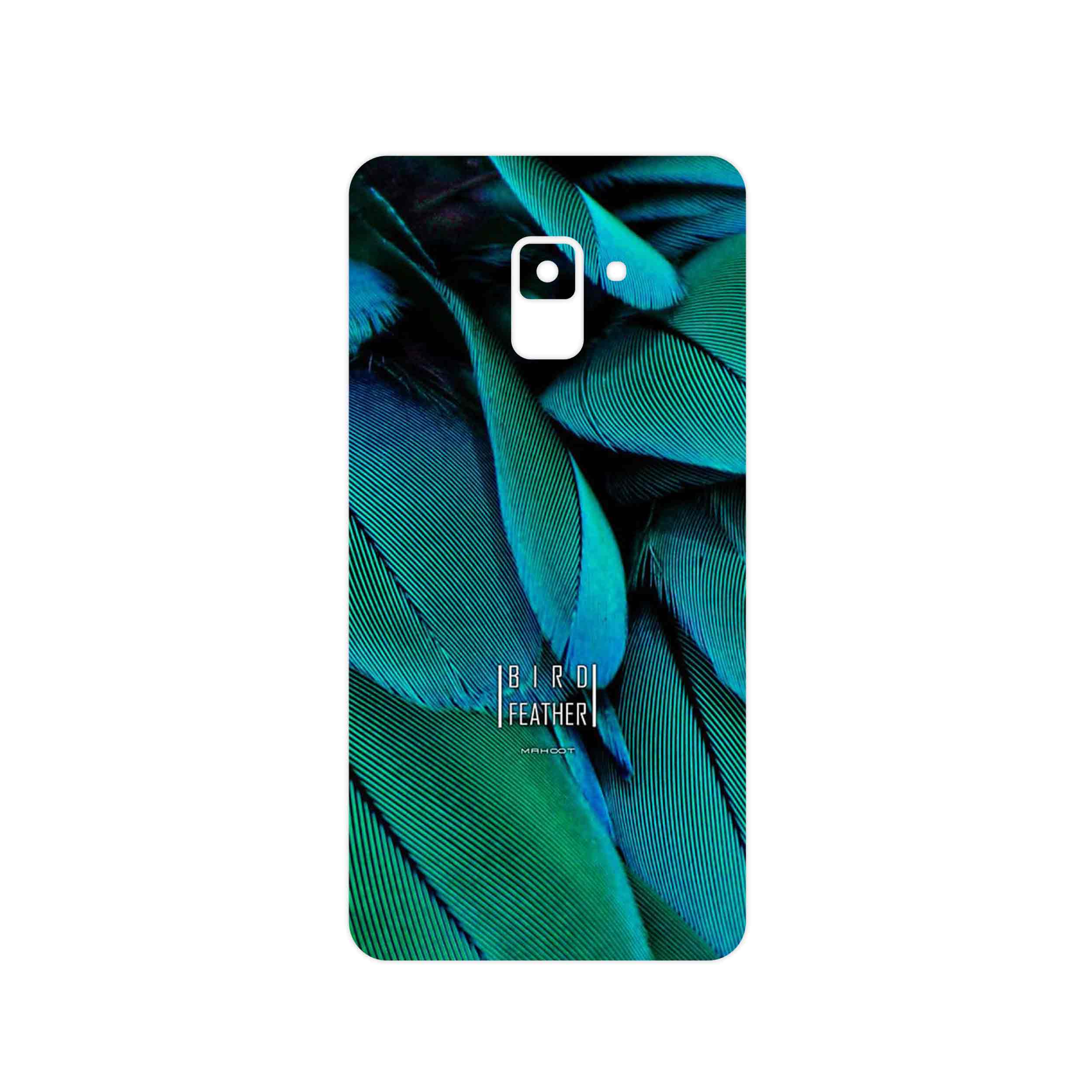 برچسب پوششی ماهوت مدل Green Feather مناسب برای گوشی موبایل سامسونگ Galaxy A8 Plus 2018