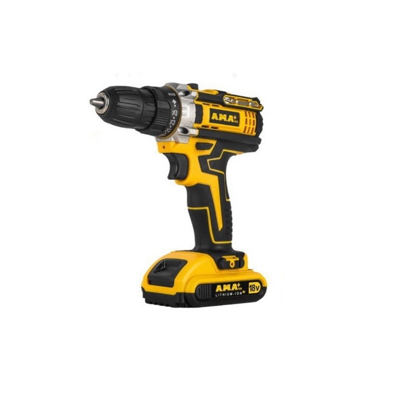 دریل پیچ گوشتی شارژی آما پلاس مدل 3418L (18ولت)