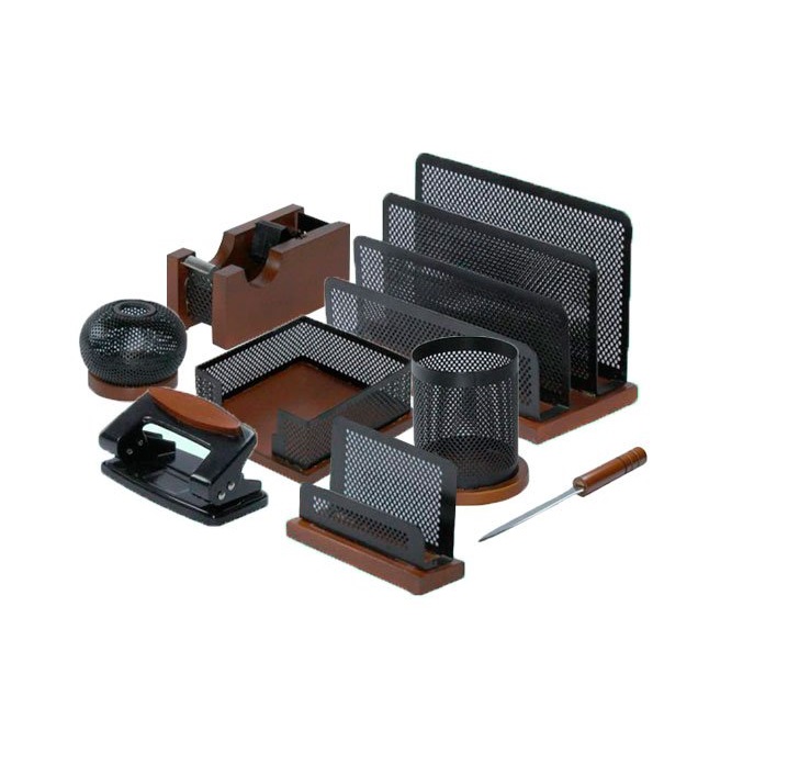 ست رومیزی 8 تکه مدل چوب و فلز