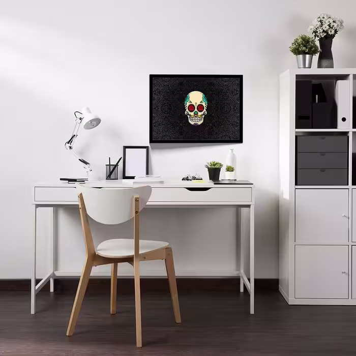 تابلو مدل skull abstract rose کد F-17001