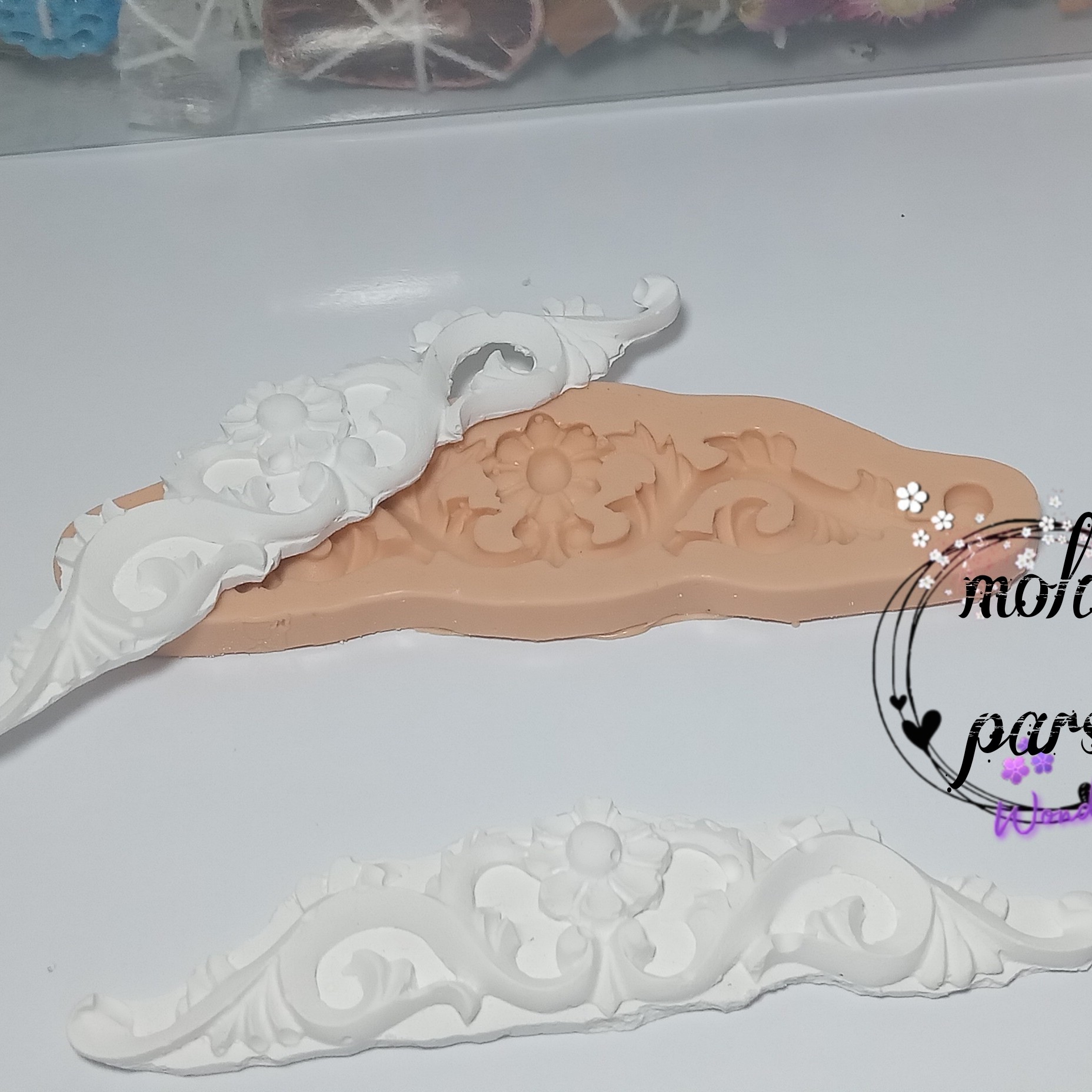 بیس خام حاشیه مناسب تابلو دکوراتیو و اکسسوری و تزئینات دست ساخته ها با پودر سنگ و گچ و سفال