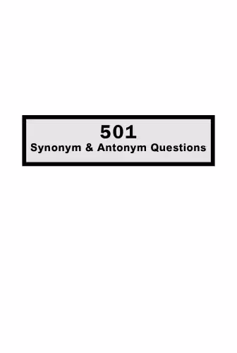 خرید و دانلود نسخه کامل کتاب 501 Synonym and Antonym Questions