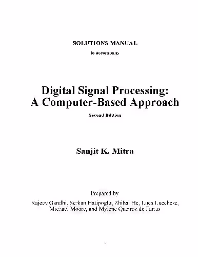 خرید و دانلود نسخه کامل کتاب Digital Signal Processing (SOLUTIONS MANUAL)