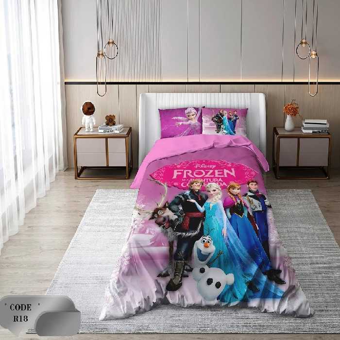 سرویس روتختی 2 نفره 6 تکه ابعاد 2.25 ×2.35 کشدار ضد حساسیت و عرق کد R18 | ست خواب و ست روتختی