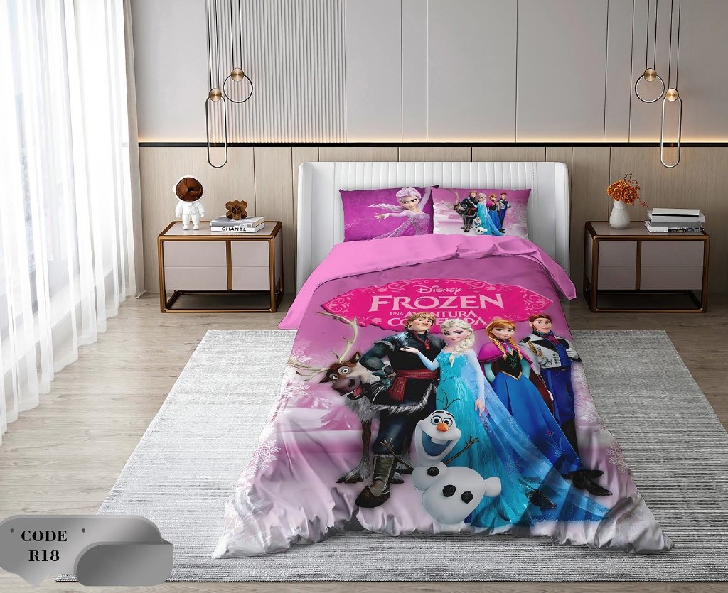 سرویس روتختی 2 نفره 6 تکه ابعاد 2.25 ×2.35 کشدار ضد حساسیت و عرق کد R18 | ست خواب و ست روتختی