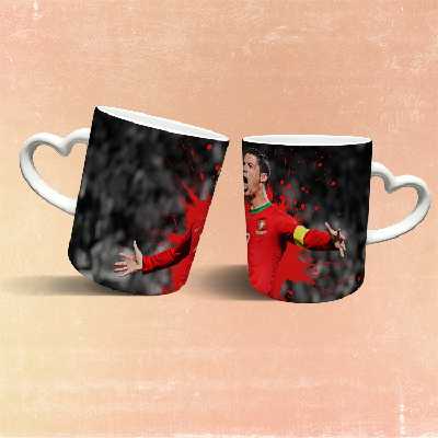 ماگ مدل دسته قلبی طرح رونالدو کد 292