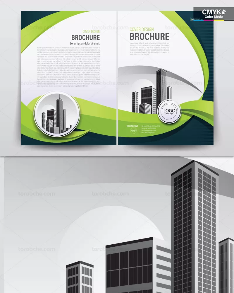 وکتور بروشور املاک | گرافیک با طعم تربچه