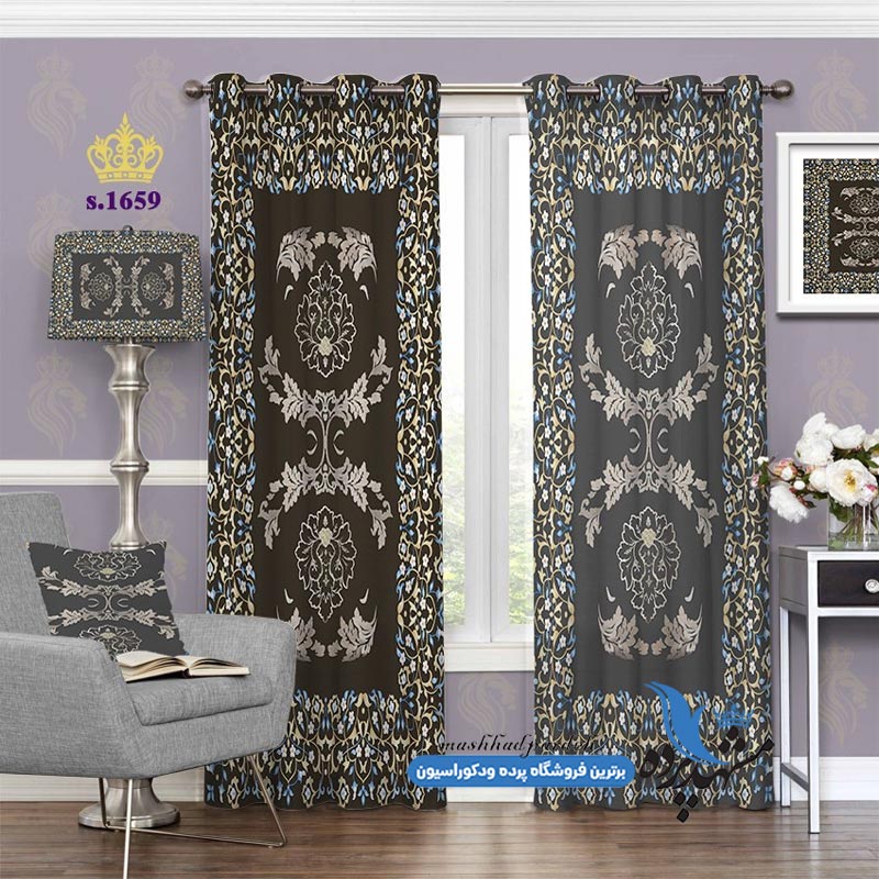 پرده پانچ اسلیمی طرح حاشیه پیچک کد s-1659