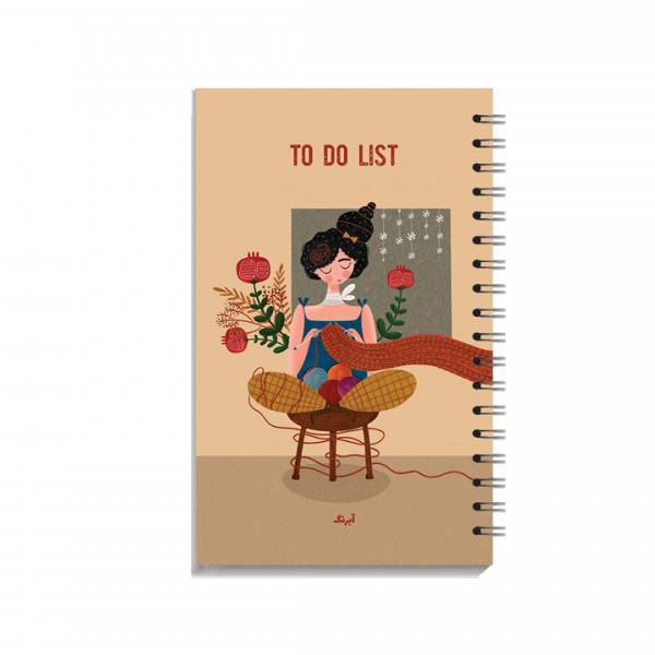 دفترچه یادداشت 100 برگ آبرنگ مدل لیست کارها TO DO LIST طرح ترمه