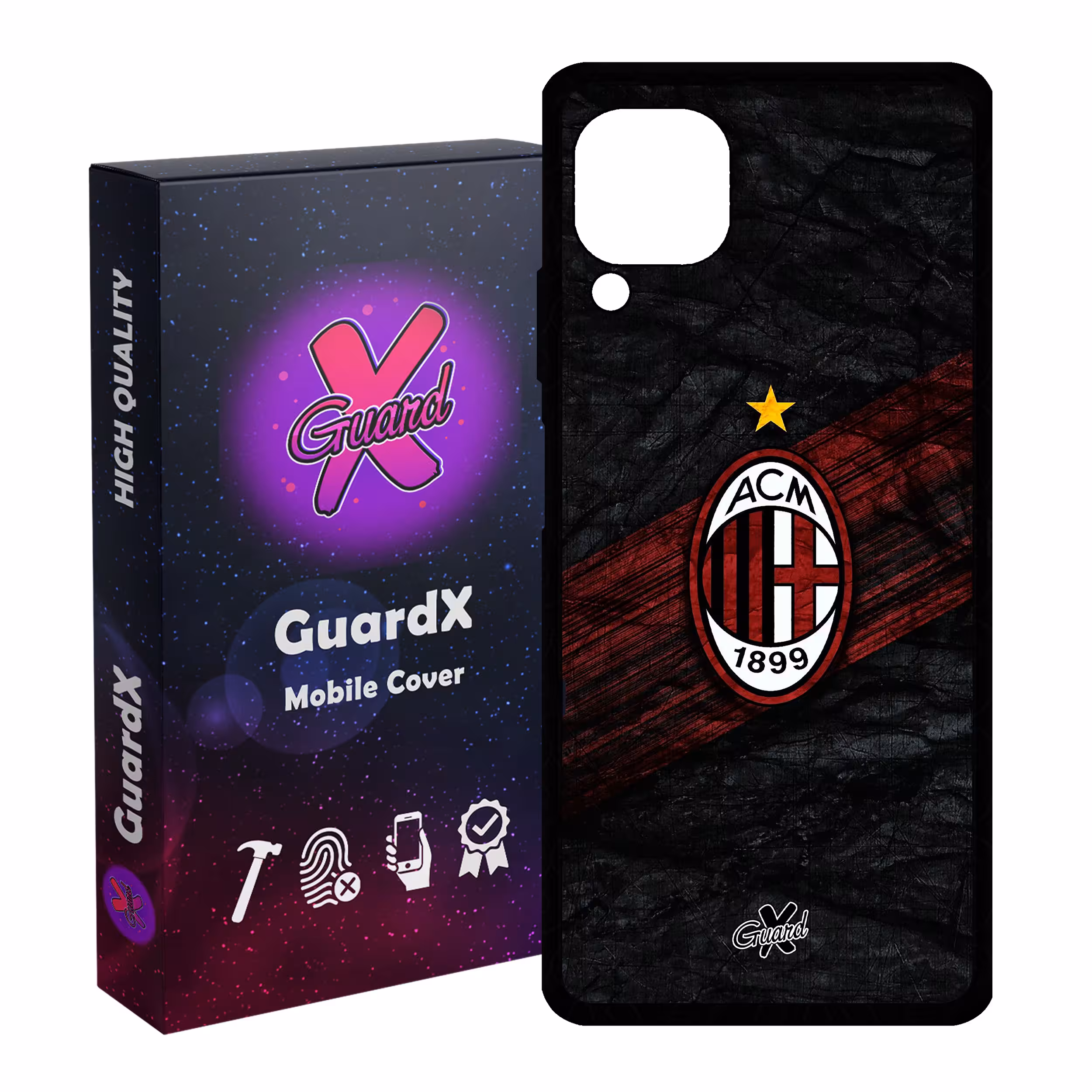 کاور گارد ایکس طرح AC Milan مدل Glass10057 مناسب برای گوشی موبایل هوآوی Nova 7i / Nova 6 SE / P40 Lite
