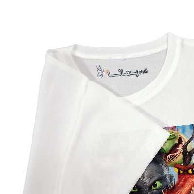 تی شرت بچگانه پرمانه طرح اژدها سواران کد pmt.3963