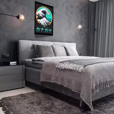 تابلو مدل GREAT WAVE کد F-7014