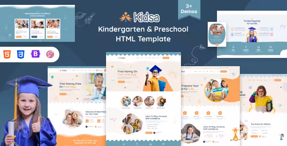 دانلود قالب Kidsa کیدسا قالب HTML5 مهدکودک و دبستان